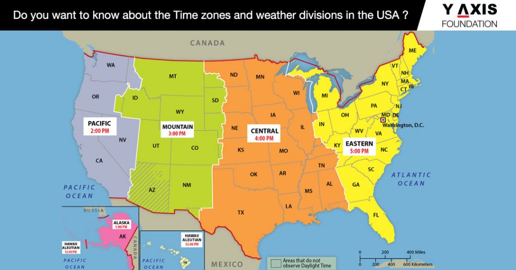 EDUSA Time Zone And Weather Division In The USA 1024x537 